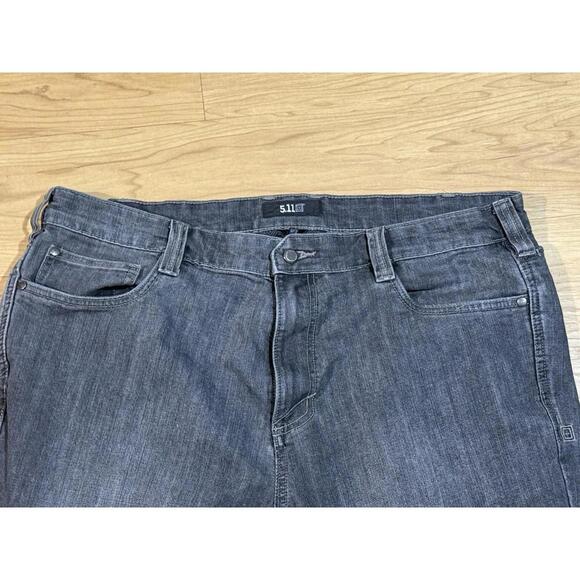 5.11 Tactical Jeans Men 38 x30 Black Defender Flex Slim Denim Pants Charcoal - Picture 2 of 9